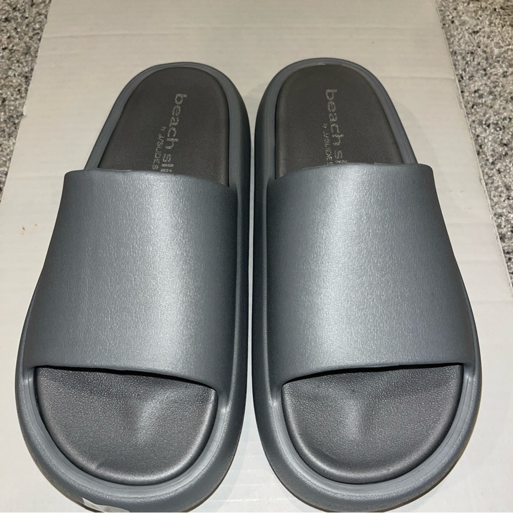 J Slides Gray Women's Beach Sandals